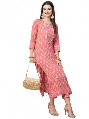 ANNI DESIGNER Women Cotton Blend Kurta & Pant
