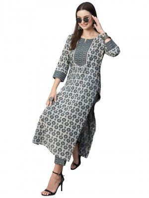 ANNI DESIGNER Women Cotton Blend Kurta & Pant