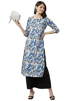 ANNI DESIGNER Women Crepe Straight Printed Kurta 