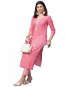 ANNI DESIGNER Womens Cotton Blend Printed Straight Kurta with Pant...