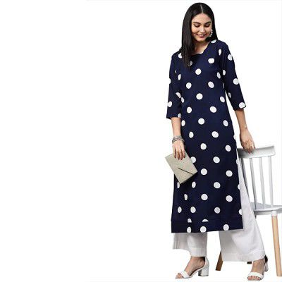 ANNI DESIGNER Womens Crepe Straight Printed Kurta