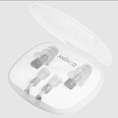 ANOMEO Sleep Silicone and Polypropylene Earplugs (Special Filter to Reduce Loud Noise, 2425, Grey)