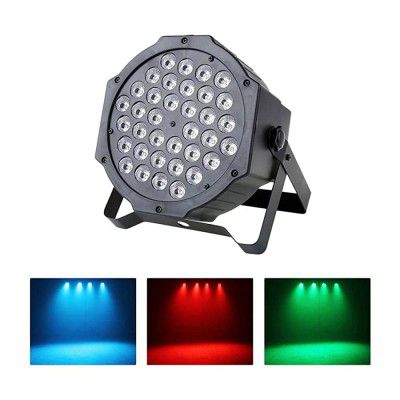 Anoralux Slim LED Par Stage Lights 36 X 2W LED 6 Colors In 1 Stage Lighting DMX-512 Stage Light For Disco Party Dj Club (Flat)