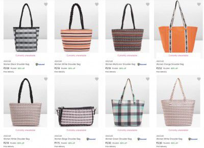 Flipkart : Anouk Handbags Starts At Rs 208 | Upto 89% Off