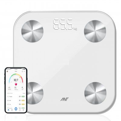 ANT Alpha Smart Scale for Body Weight, App Enabled Digital Bathroom Scale