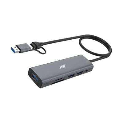 Ant Booster 601 6-in-1 Hub, USB 3.1/3.2 Gen 2 Adapter with SSD Card Reader