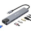 Ant Esports AEC810 8-in-1 USB C HUB HDMI Adapter, Type C Ethernet Card Reader,1*USB 3.0 Ports, 1*USB 2.0 Ports,Ethernet Port, SD/TF Card Slots, Compatible with Windows, Apple, Linux, Android – Grey...