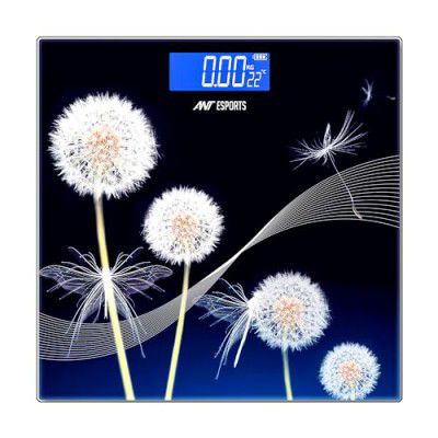Ant Esports Flora Dandelion Personal Digital weighing scale with 30 Months Warranty - Black