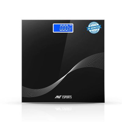 Ant Esports Flora Wave Digital Weighing Scale, Precisely Measures Weight up to 180Kg - Black