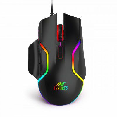 Ant Esports GM320 RGB Wired Gaming Mouse, 12800 DPI Optical Sensor