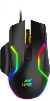 Ant Esports GM340 upto12800 DPI Wired Optical Gaming Mouse  (USB 2.0, Black)
