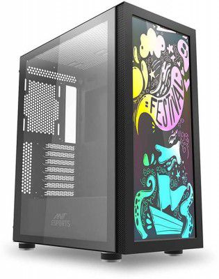 Ant Esports GRAFFITI Mid Tower Cabinet Compatible with Computer  