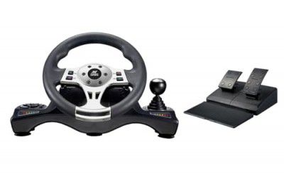 Ant Esports GW190 Race Steering Wheel, Universal USB I 270 Degree rotation with 2 Large Pedals and Shifter Compatible for PC, Xbox One,Xbox Series X/S,PS4,PS3,Nintendo Switch& Android TV–Black Silver