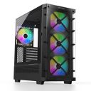 Ant Esports ICE-5000 RGB Mid- Tower Computer Case/Gaming Cabinet - Black | Supports E-ATX, ATX, Micro-ATX, Mini-ITX | Pre-Installed 3 x 120mm ARGB Fans in Front...
