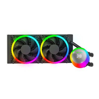 Ant Esports ICE Chroma 240 ARGB 240mm ARGB Liquid Cooler/AIO with CPU Temperature Display - Black