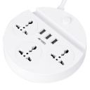 Ant Esports PS330 Power Strips with 3 Universal Socket and 3 USB-A, 3-Meter Cord, 2500-Watt, Fireproof Material, Heavy Duty Cable Overload Protection, Extension Cord for Home/Office Appliances–White...