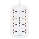 Ant Esports PS831 Power Strips with 8 Universal Socket and 3USB-A & 1Type-C, 3-Meter Cord, 2500-Watt,Fireproof Material, Heavy Duty Cable Overload Protection,Extension for Home/Office Appliances–White...