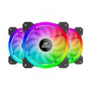 Ant Esports Superflow 120mm 3 IN 1 ARGB Three Dual-Sided ARGB ring light PWM Case Fan Kit - Black, 45.3 CFM Airflow, 1500 RPM...