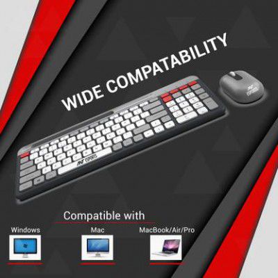 Ant Esports WKM22 Wireless Keyboard& Mouse Combo Set  (Grey / White)