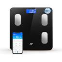 ANT Flora Smart Scale for Body Weight, Digital Bathroom Scale Accurate to 0.1kg Weighing Machine, Bluetooth Electronic Body Composition Monitor, 180Kg – Black...