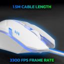 Ant GM46 Wired Optical Gaming Mouse | 2400 DPI Sensor | 4 Durable Buttons | White...