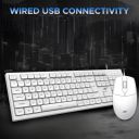 Ant MASTER10 Full Size Wired Combo Keyboard and Mouse Set, 104  – White...