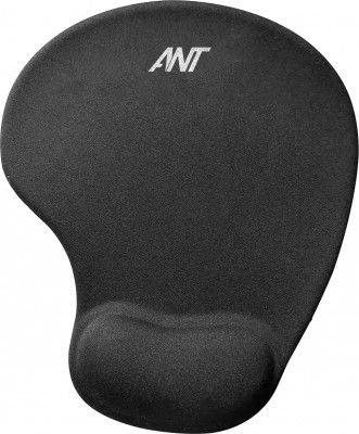 ANT Micky Ergonomic Mouse Pad with Wrist Rest Support – Compatible with Laptop & Desktop - Black