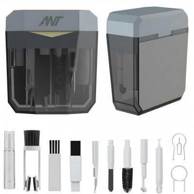Ant PC Shine20, 17-in-1 Multifunctional Cleaner Kit for Electronic Devices Keyboard Cleaning Brush Headphones Cleaner Kit for AirPods Multi-Tool for Cleaning Laptop Earbuds Camera Mobile