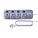 Ant Plus Electric PS431 Power Strip Individual Power Switch,10ft Universal Extension Cord...