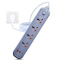 ANT PS421 Power Strip,10ft Universal Extension Cord 4 AC Outlets 2USB 1 Type C PD Ports, Flat Plug, Max 2500W, 220-250v...