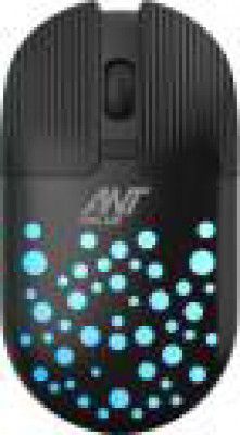 Ant Value FKAPU05 / Silent, Adj. DPI, RGB Lights Wireless Optical Mouse  (2.4GHz Wireless, Black)