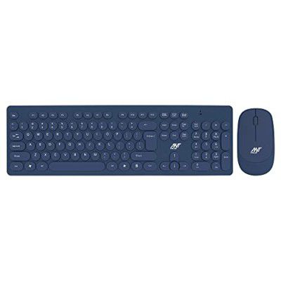 Ant Value FKBRI05 Wireless Keyboard Mouse Combo - 2.4Ghz Aesthetic Quiet Keyboard and Mouse Wireless