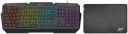 Ant Value GK1001 Wired Membrane Gaming Keyboard with Backlit 7-Color Rainbow LED,104 Silent keys for PC & Laptop - Black+Ant Value MM270 Gaming Mouse Pad-M- Medium with Stitched Edges...