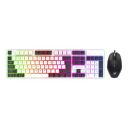 Ant Value KK1002 Wired Gaming  Backlit Rainbow LED Keyboard & Mouse Combo, 104 Silent key...