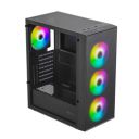 Ant Value VM40 ATX Computer Case/Gaming Cabinet - Black | Support ITX | Pre-Installed 3 Front & 1 Rear Rainbow Fans...