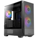 Antec NX416L Mid-Tower ATX Gaming Case with Side Tempered Glass, 2 Pre-Installed 160mm ARGB Fans, 1x 120mm ARGB Fan | PC Cabinet (Black)...