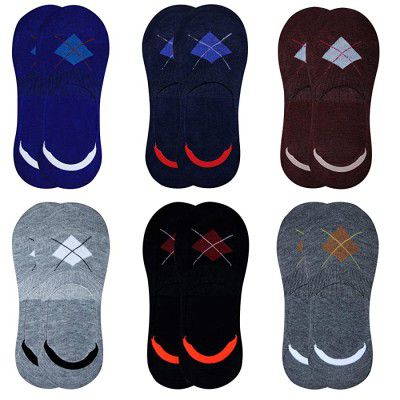 Anti-Slip Unisex men women Cotton Invisible No show Loafer Socks with anti slip silicon grip stylish formal half running shock short free size combo moja pack short sneaker solid