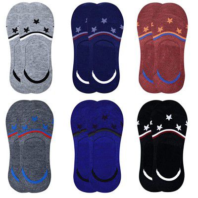 Anti-Slip Unisex men women Cotton Invisible No show Loafer Socks with anti slip silicon grip stylish formal half running shock short free size combo moja pack short sneaker solid