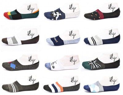 Anti-Slip Unisex men women Cotton Invisible No show Loafer Socks with anti slip silicon grip stylish formal half running shock short free size combo moja pack short sneaker solid