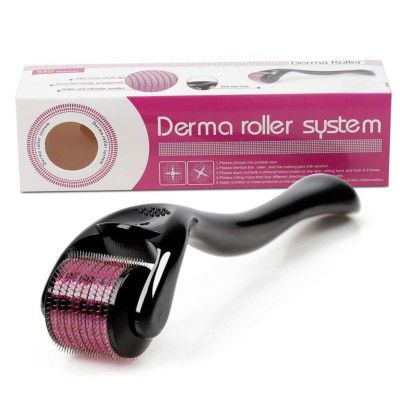 ANTIL'S Derma Roller 0.5mm for Hair & Beard Growth - Safe for Men & Women (Black)