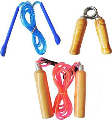 ANTINA Wooden Hand Grip With Pencil Skipping Rope And Skipping Rope, Gym Accessories, Home Gym