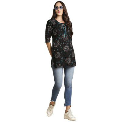 anubhutee Women's Rayon Printed Straight Kurti