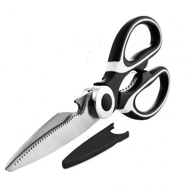 Anup Torda Multi-Purpose Kitchen Scissor Stainless Steel Heavy Household & Garden Scissors Nutcracker and Vegetable Peeler Small