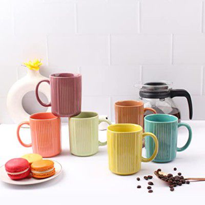 Anwaliya Army Series Coffee Mug - Ceramic Set of 6 (350ml)