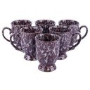 Anwaliya Goblet Series Ceramic Coffee Mugs, 280 ML, Snow Brown, Set of 6...