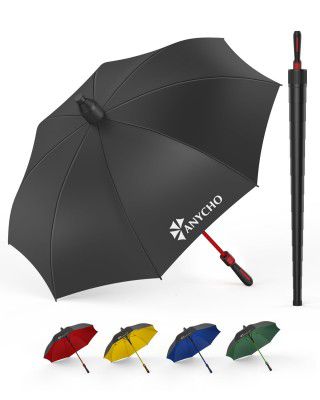 ANYCHO Big Size Umbrella for Men - 54 Inch Umbrella