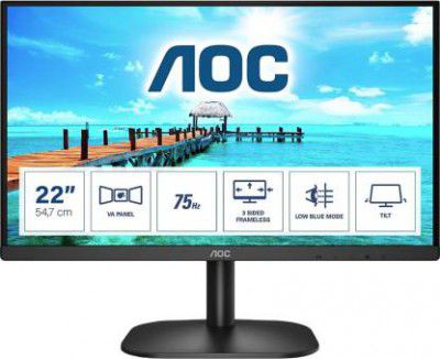 [Extra Rs 790 Off] AOC 21.5-inch Full HD Monitor (22B2HM)  (Response Time: 1 ms, 60 Hz Refresh Rate)