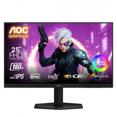 AOC 25G42E 24.5? Full HD Fast IPS Gaming Monitor – Black/Red