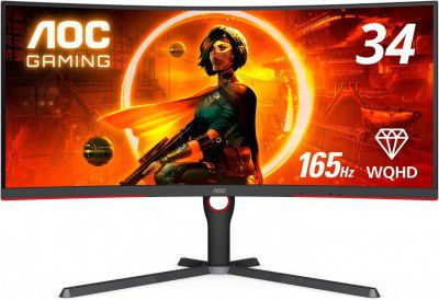 AOC CU34G3S 34 Frameless Curved Ultrawide Gaming Monitor