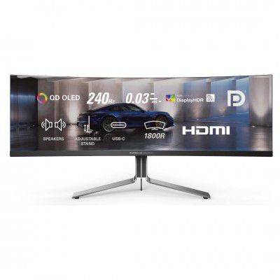 AOC PD49 Porsche Design 49" 5K DQHD QD-OLED Gaming Monitor
